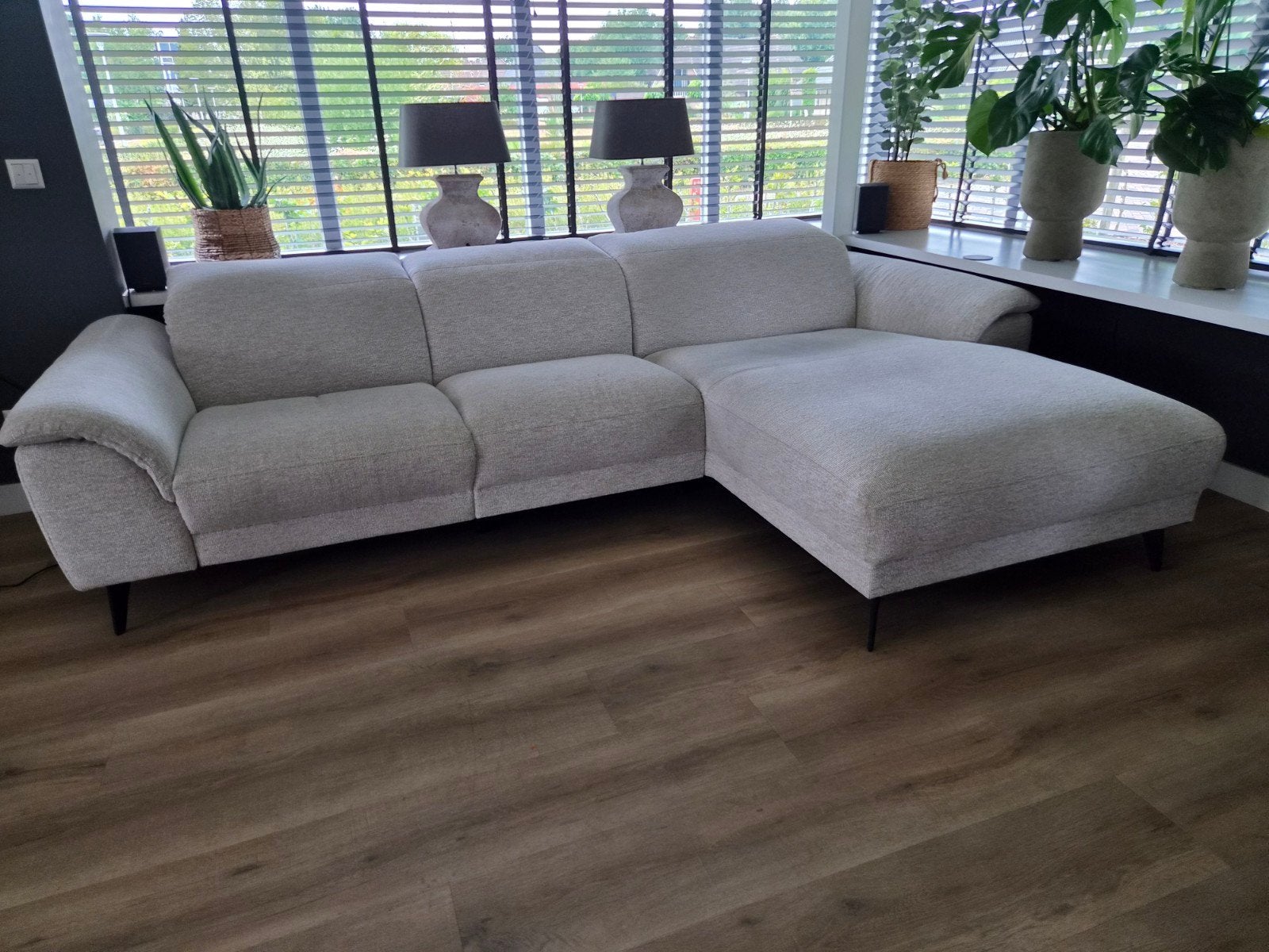 Beige Alunda bank van Profijtmeubel met relaxfunctie, Ophalen
