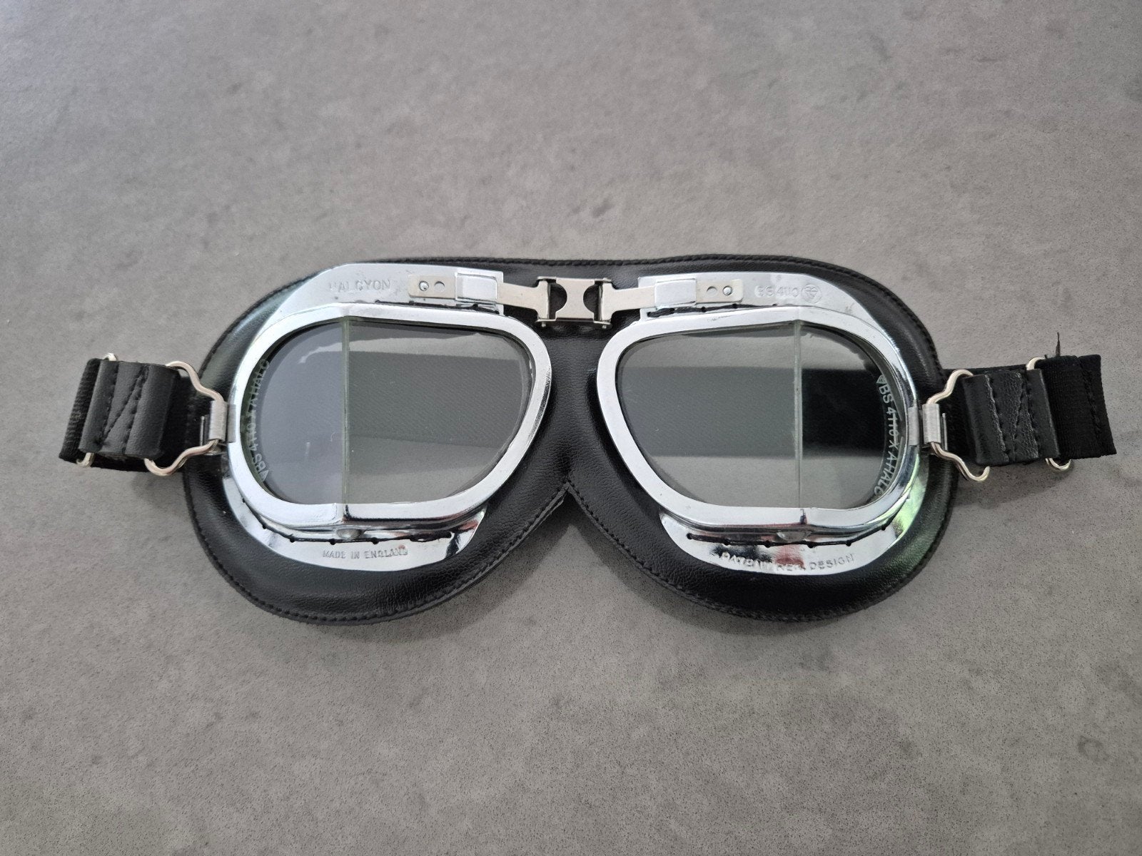 Originele Halcyon Retro motorbril BS4110, Ophalen, Tweedehands