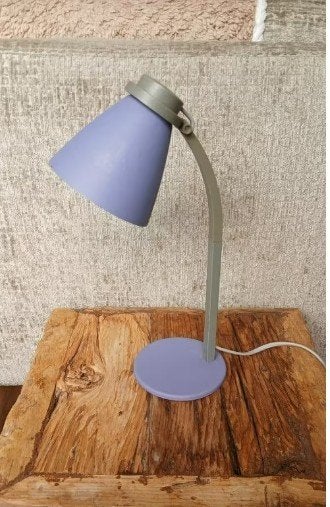 Lamp Vintage tafellamp lila licht paars 34 cm hoog, Kunststof, Ophalen of Verzenden, Zo goed als nieuw, Vintage