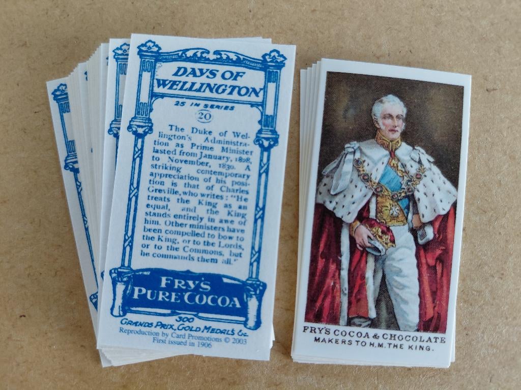 Days of Wellington complete set 25 trade cards REPRO, Verzamelen, Ophalen, Zo goed als nieuw