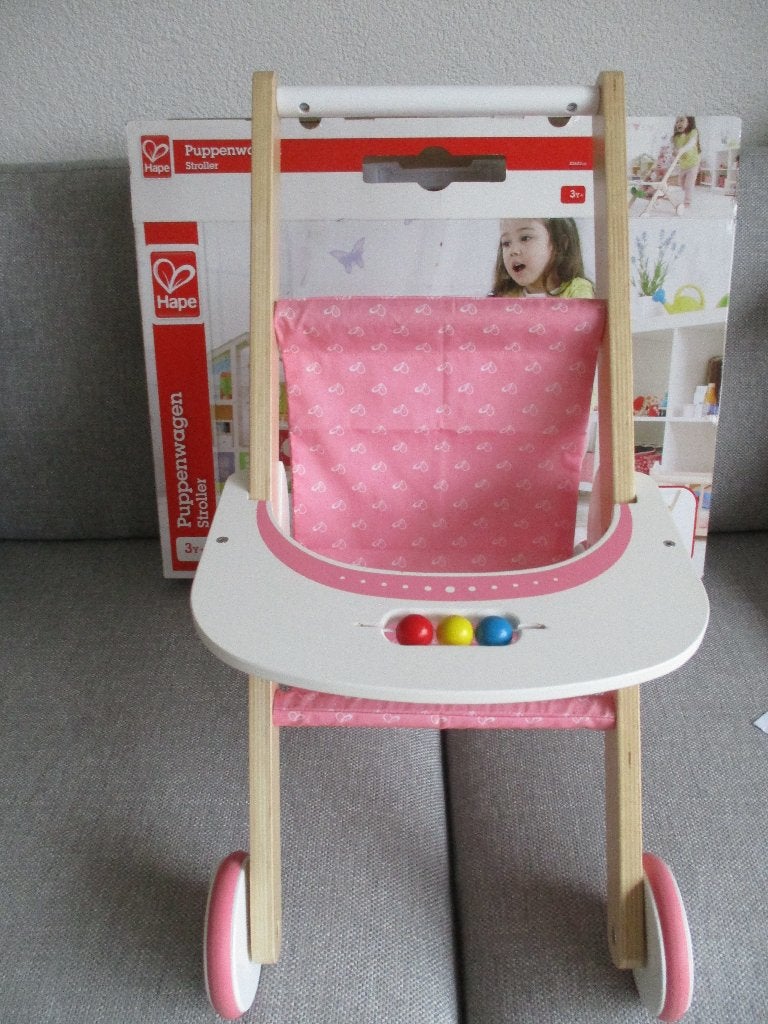 Houten poppenwagen/buggy van Hape nieuw, Ophalen of Verzenden, Nieuw, Duw- of Trekspeelgoed