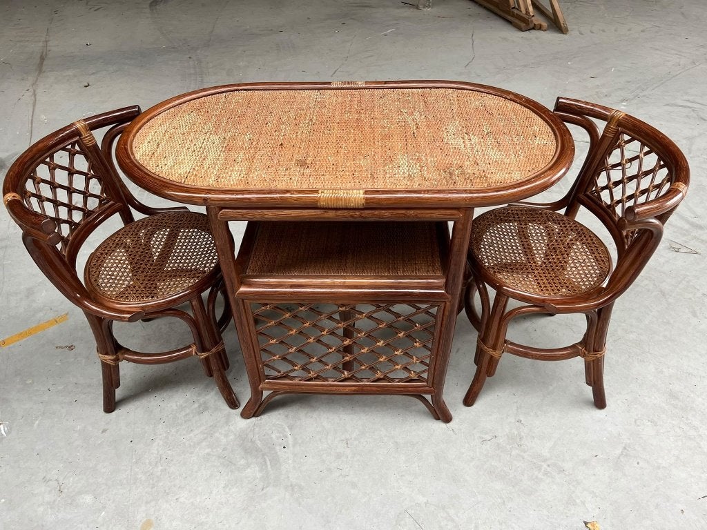 Rotan bistro set vintage, Ophalen