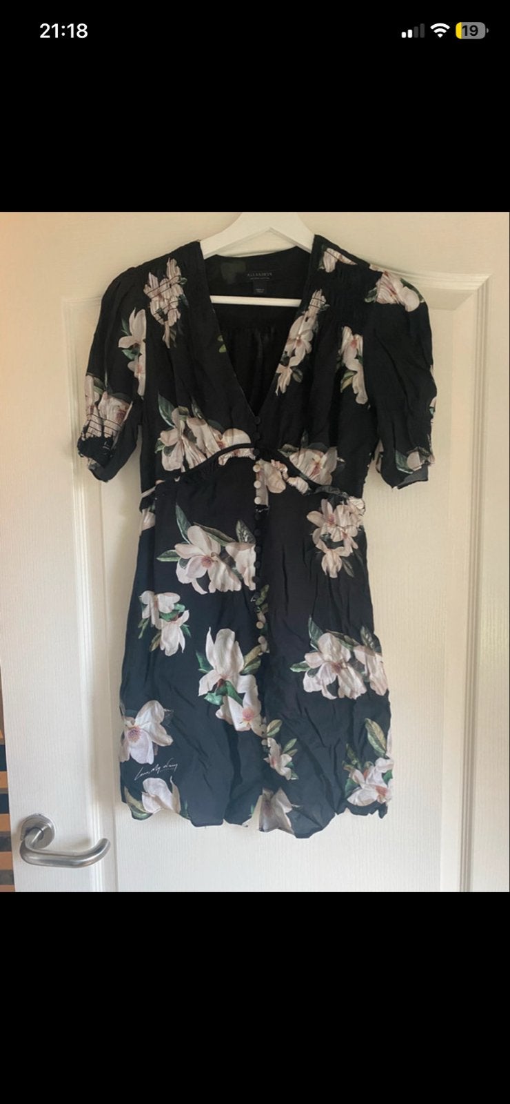 Nieuw allSaints bloemen jurkje - Maat S, Zwart, Nieuw, Ophalen of Verzenden, Maat 36 (S)