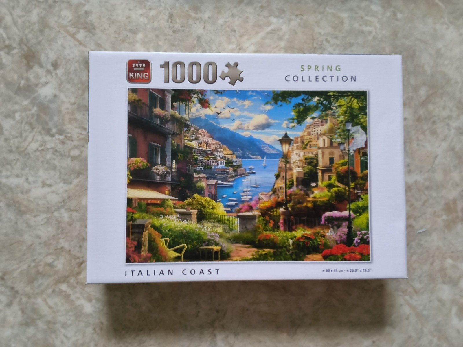King Legpuzzels 1000 stukjes: Italiaanse Kust & Zwaan Huisje, Hobby en Vrije tijd, Ophalen of Verzenden, 500 t/m 1500 stukjes
