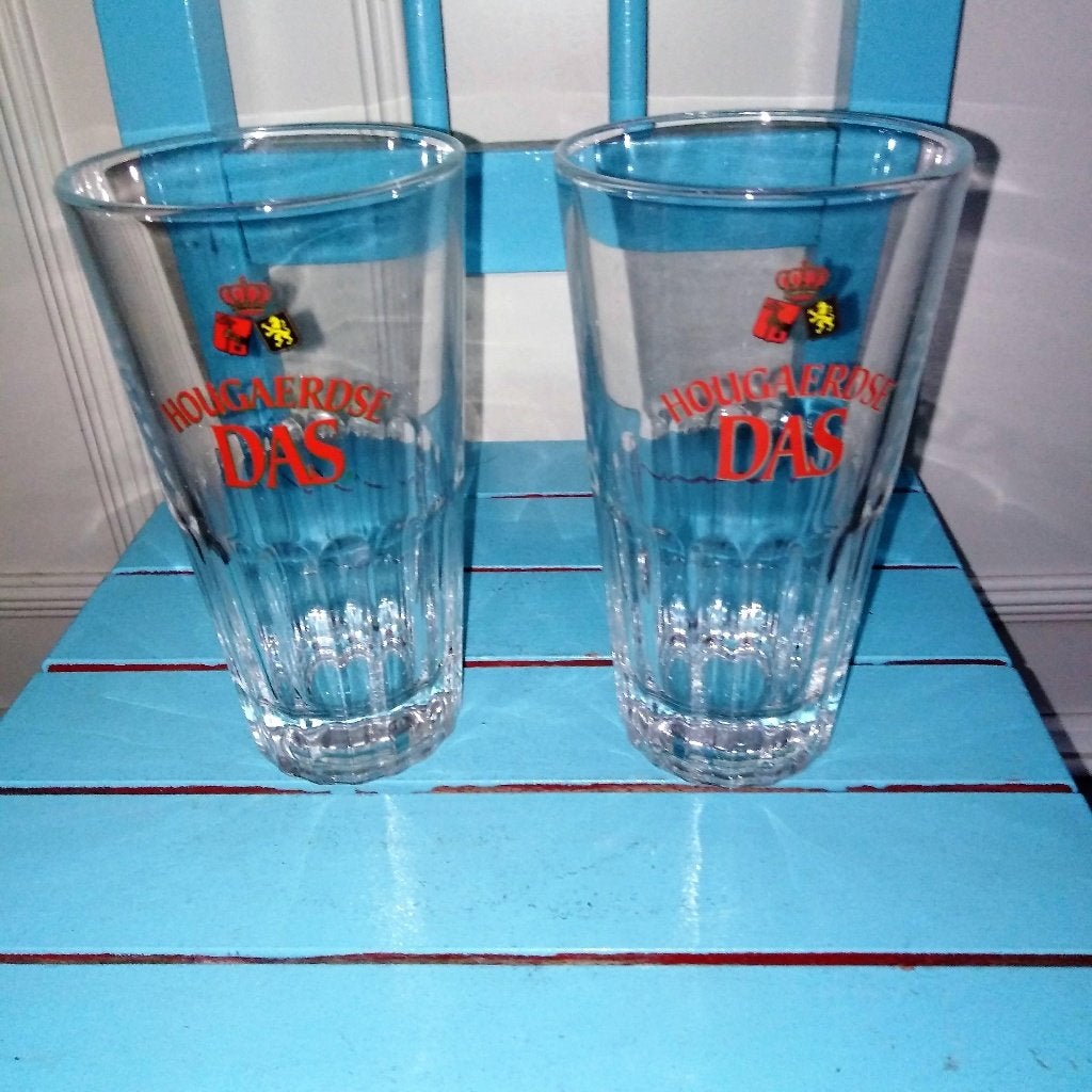 Hougaerdse Das bierglazen 2 stuks, Ophalen, Zo goed als nieuw, Glas of Glazen, Overige merken