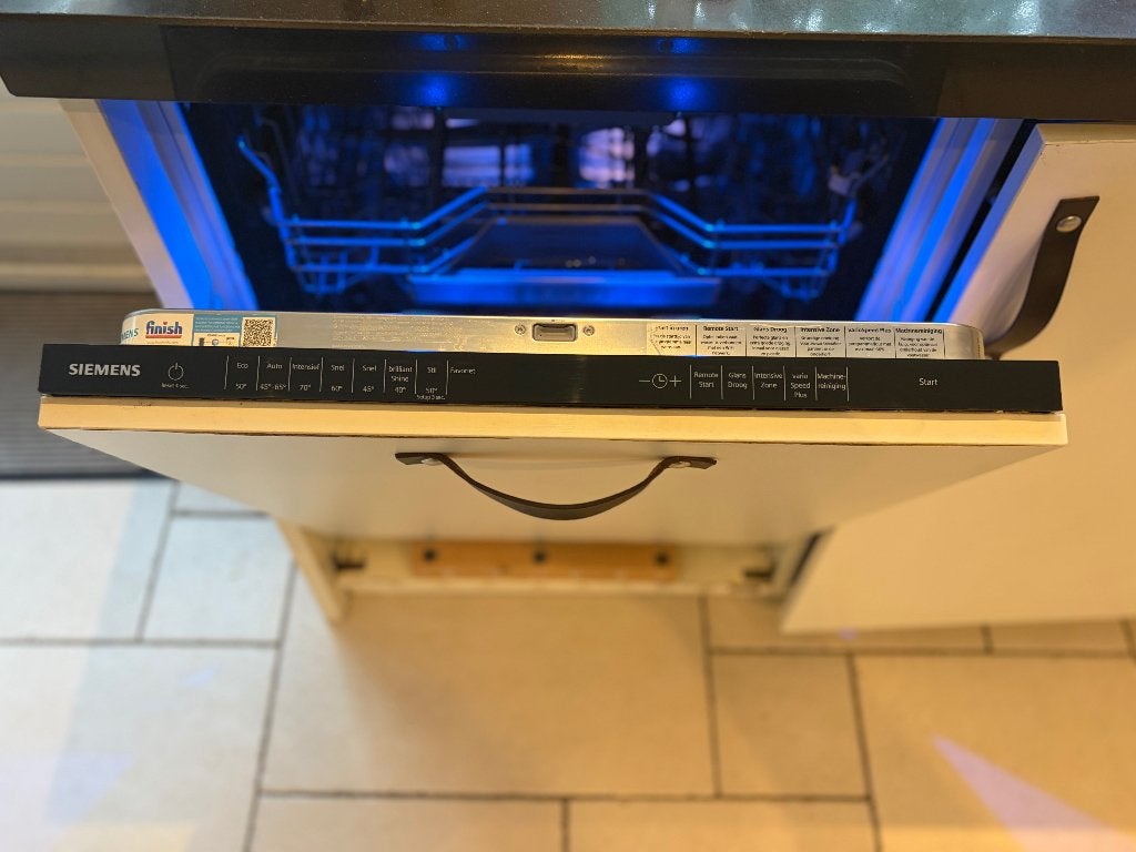 SIEMENS SX65ZX49CN/38 iQ500, geïntegreerde vaatwasser, Ophalen, Gebruikt, Eco programma, Minder dan 10 liter