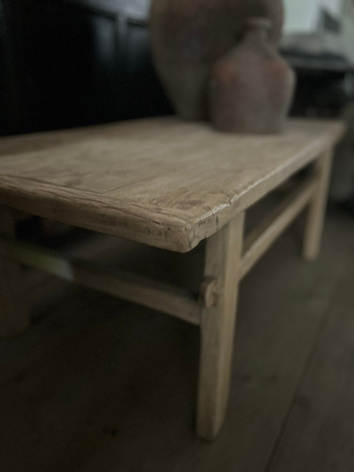 Chinese Elmwood salon tafel wandtafeltje bijzettafel, Ophalen