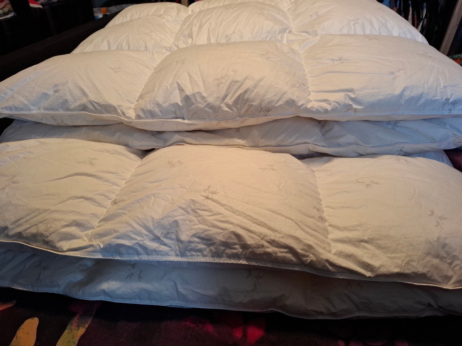 White Pearl Ganzendonzen Dekbed 240x220 cm - Nieuwstaat, Huis en Inrichting, Wit, Ademend, Tweepersoons, Dons en Veren