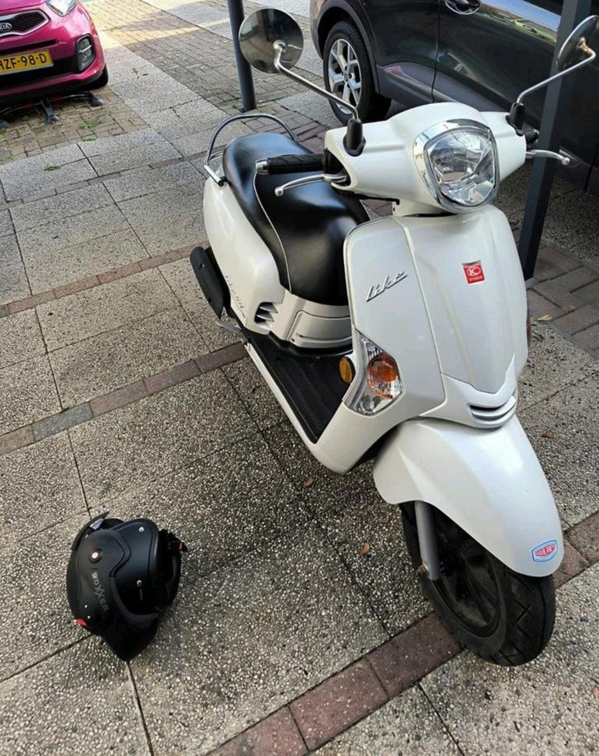 Kymco Like 50 Pearl white, zeer goede staat tijdcapsule, Fietsen en Brommers, Scooters | Kymco, Ophalen, Gebruikt, Benzine