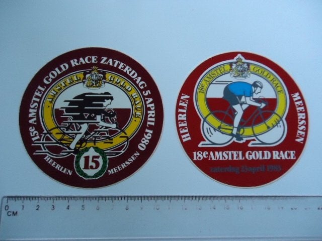 sticker oud Amstel gold race 1980 1983 heineken heerlen, Verzenden, Zo goed als nieuw, Sport