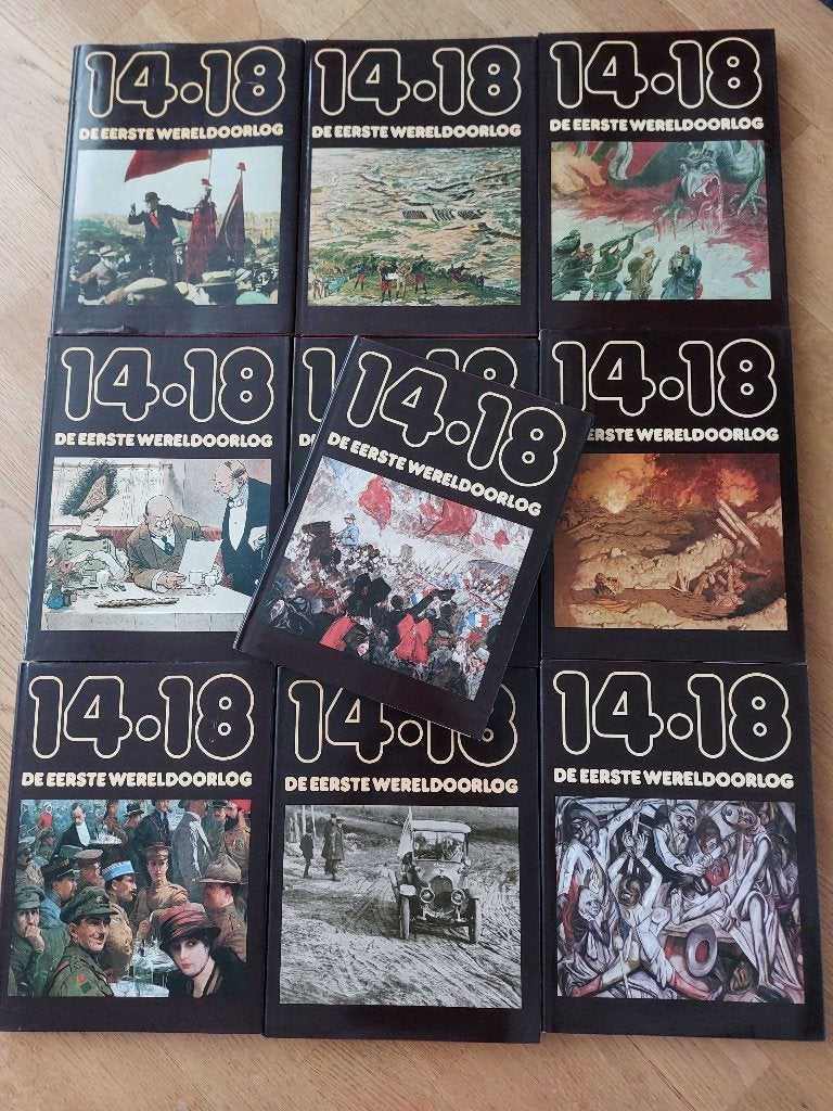 14-18 De Eerste Wereldoorlog - Complete serie van 10 boeken, Boeken, Ophalen, Diverse auteurs, Zo goed als nieuw, Voor 1940