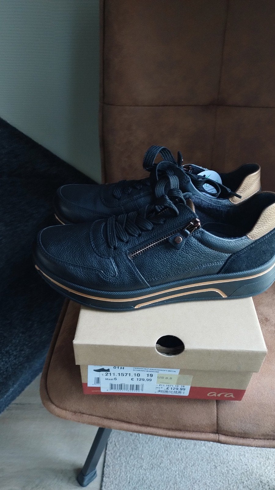 Nieuwe Ara sneakers, maat 6 (39) of 7 (40), Kleding | Dames, Schoenen, Zwart, Nieuw, Ophalen of Verzenden, Sneakers of Gympen