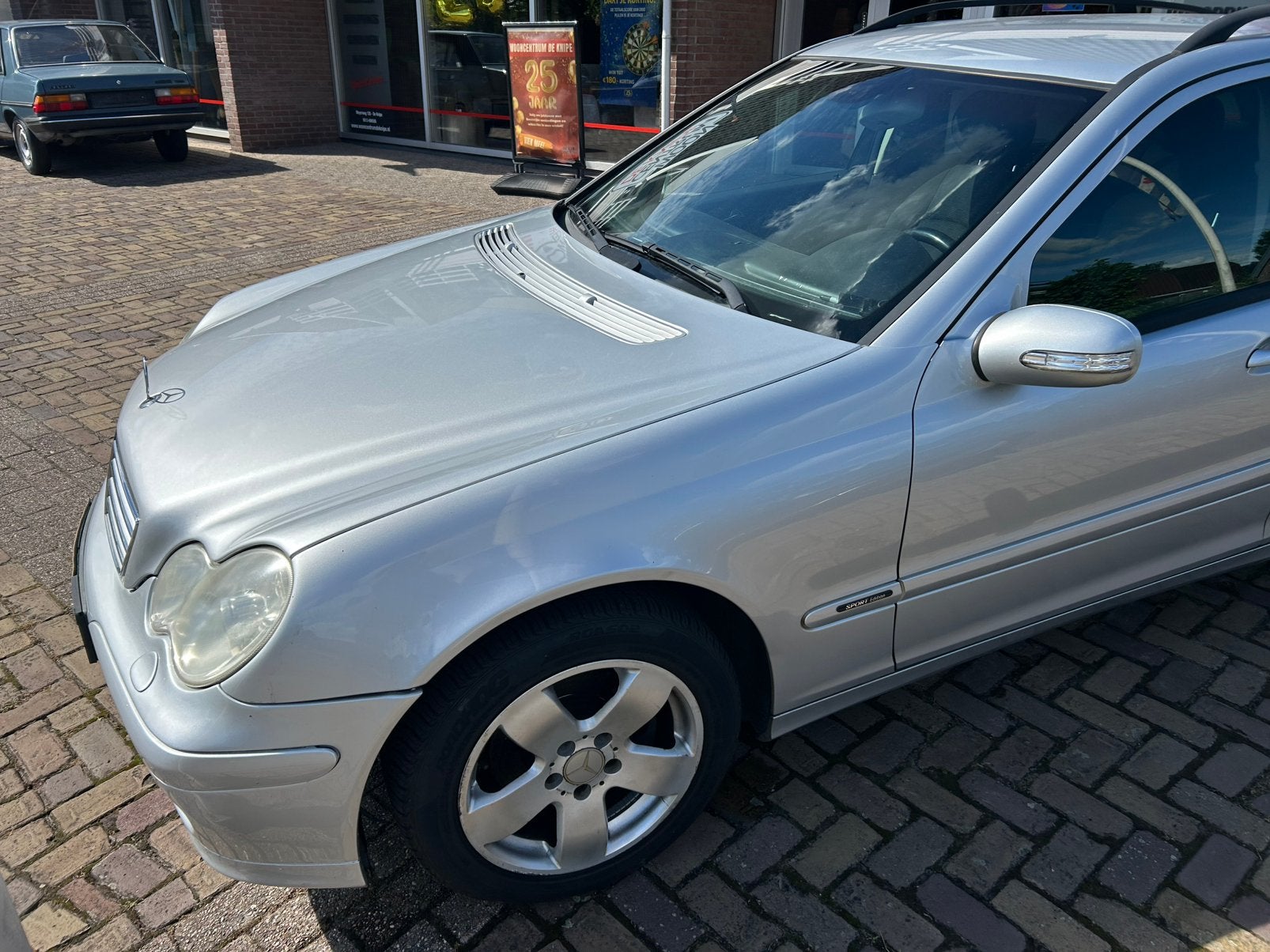 C 180 kompressor, Auto's, Stof, Zwart, Handgeschakeld, Stationwagon