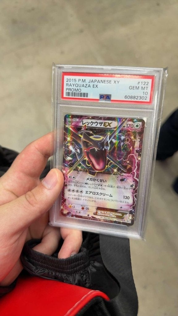 2015 Pokemon Japanese Xy Promo Rayquaza Ex Promo #122 PSA 10, Ophalen of Verzenden, Nieuw, Losse kaart