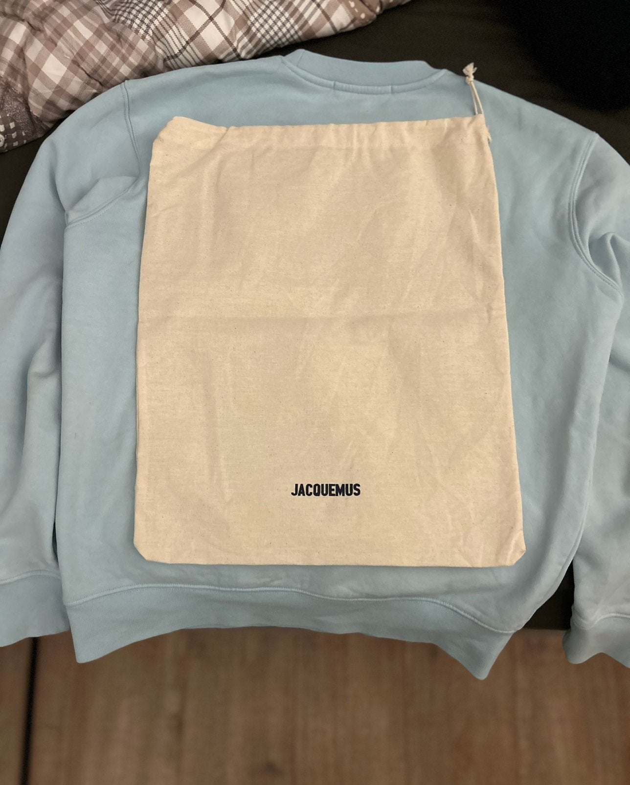 Jaqcuemus trui, Ophalen of Verzenden, Zo goed als nieuw, Maat 36 (S), Blauw