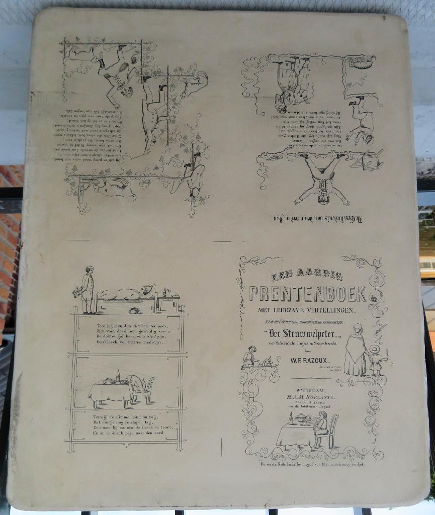 Prachtige Lithosteen prentenboek omstr. 1855, Ophalen