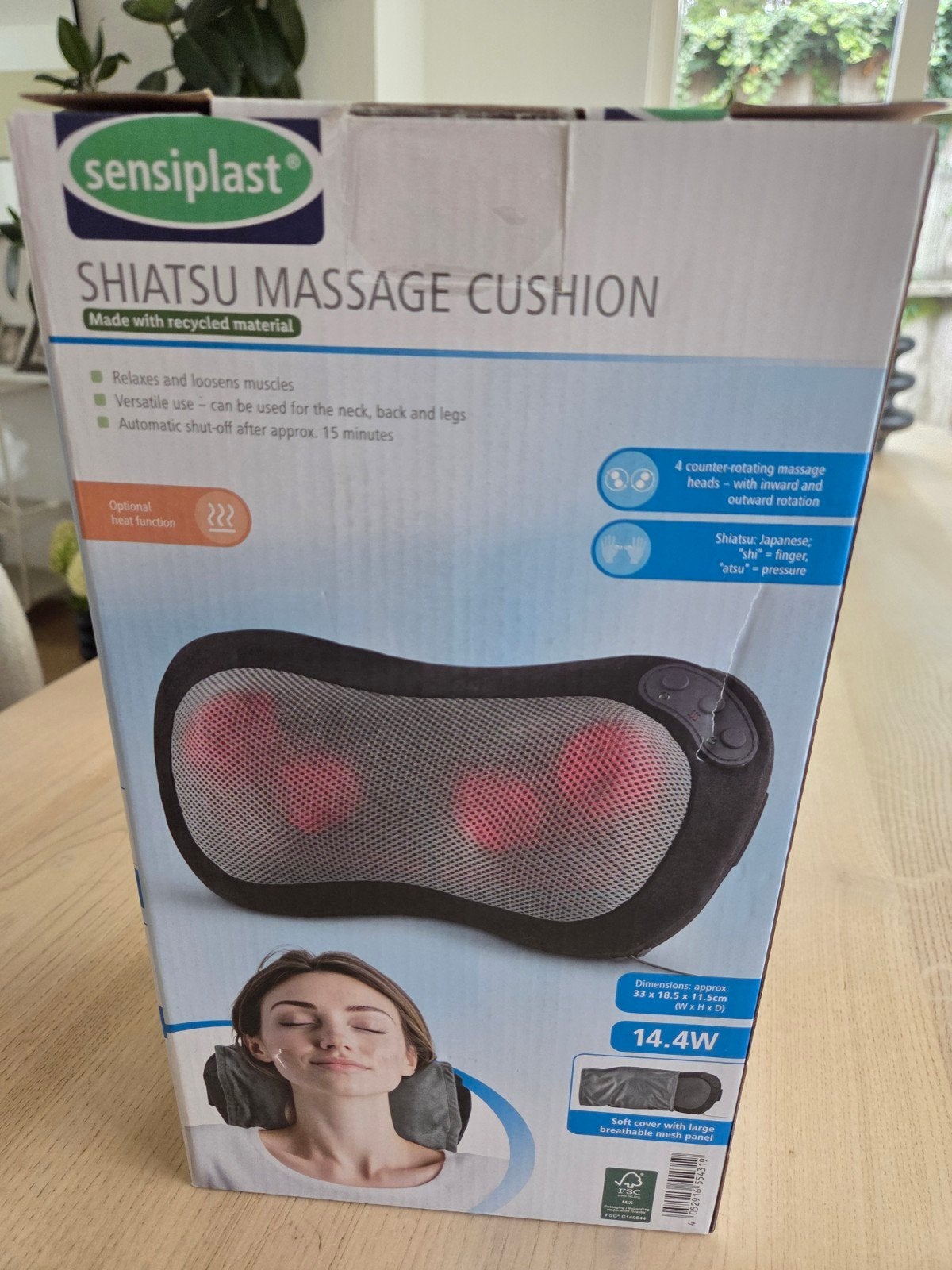 Shiatsu Massagekussen met Warmtefunctie - Nieuw, Ophalen of Verzenden, Zo goed als nieuw, Massagestoel of Kussen
