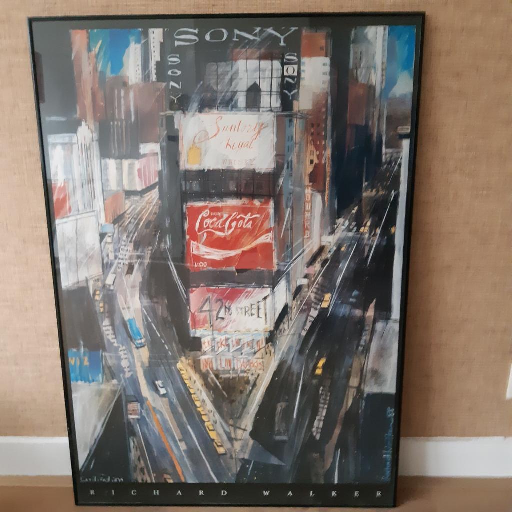 Poster New York (ingelijst) van Richard Walker, Ophalen, A1 t/m A3