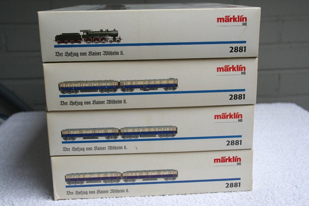 Märklin HO 2881 ''Kaiser Wilhelm II KPEV treinset' 4-delig'', Wisselstroom, Treinset, Nieuw, Ophalen of Verzenden