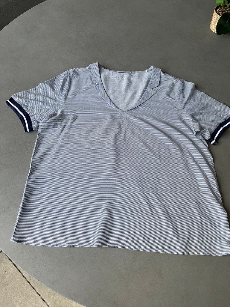 Blauw/wit gestreept Esprit shirt, maat XL, Kleding | Dames, T-shirts, Maat 46/48 (XL) of groter, Zo goed als nieuw, Korte mouw