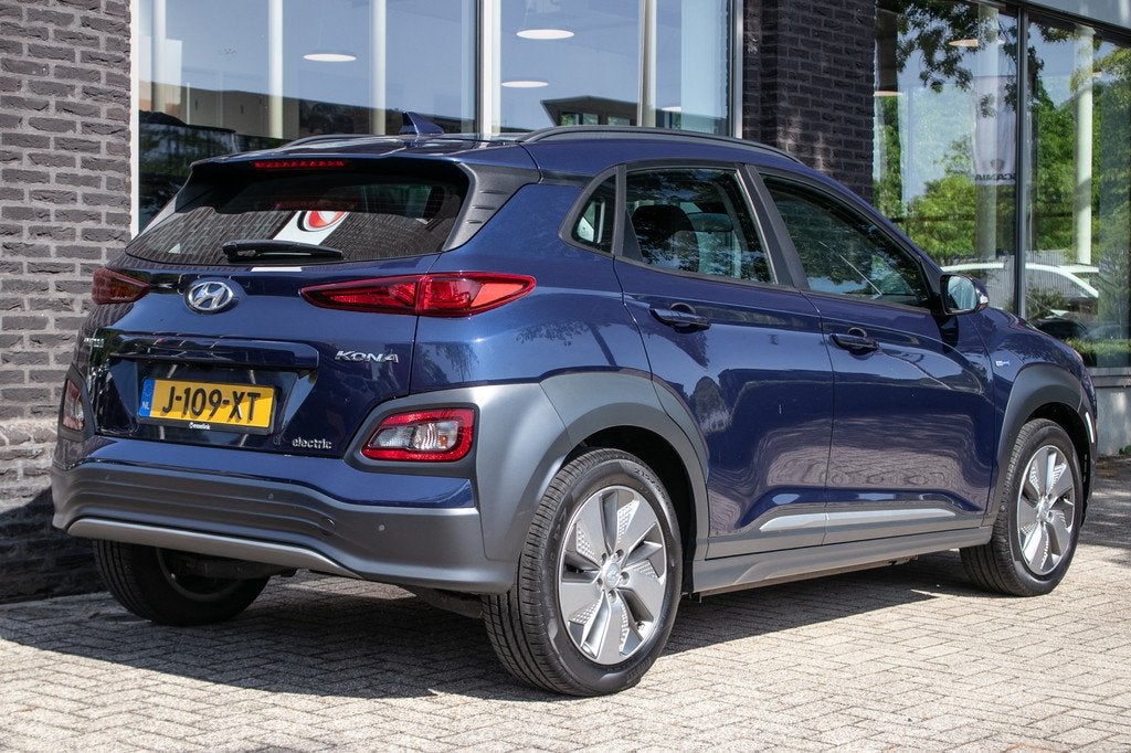 Hyundai KONA EV Comfort 64 kWh | SOH 100 % | Apple cp/Androi, Auto's, Hyundai, 12 maanden, Gebruikt, Blauw, Origineel Nederlands