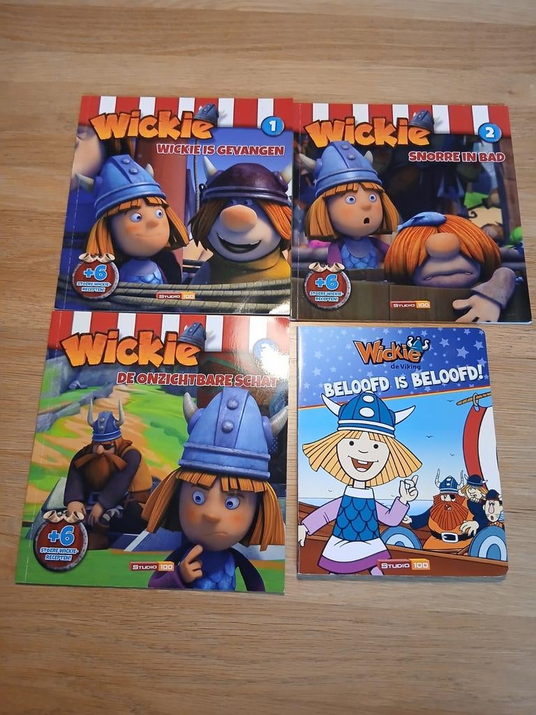 Wickie de Viking boeken 4 stuks, Boeken, Kinderboeken | Jeugd | onder 10 jaar, Ophalen of Verzenden, Gelezen, Fictie algemeen