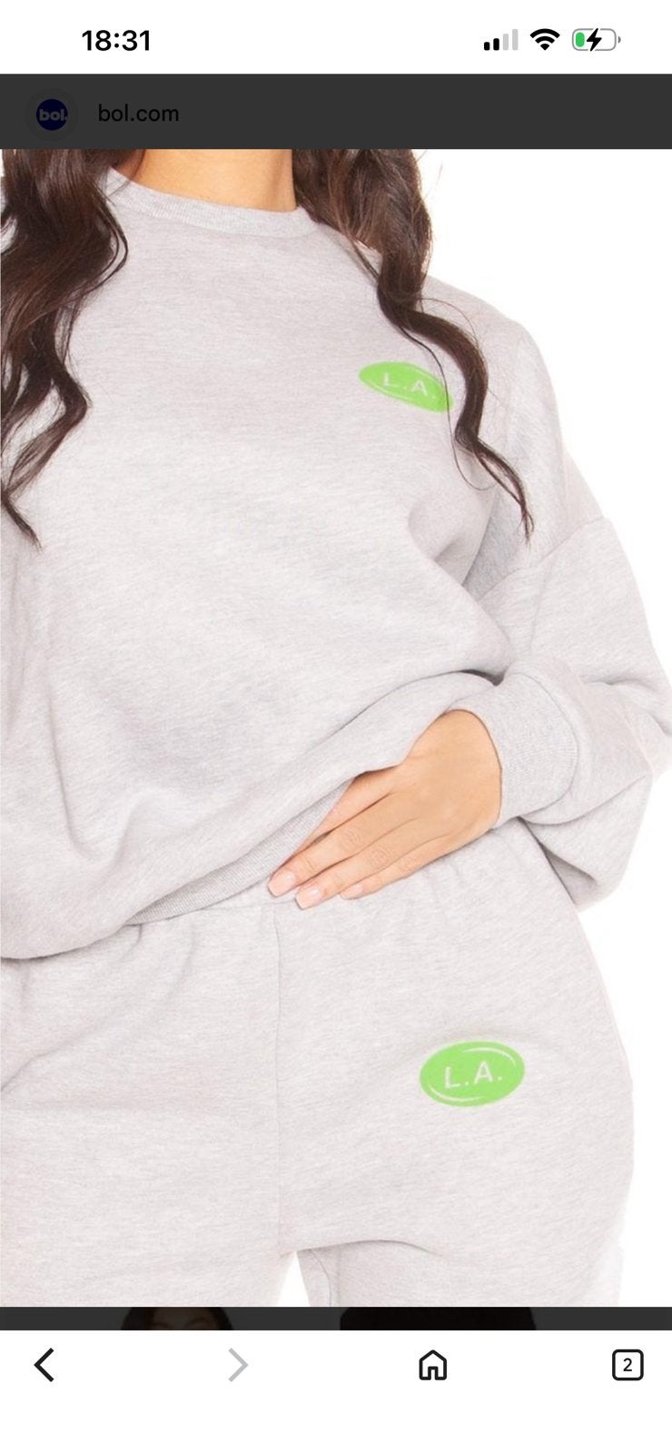 LA sisters grijs XS sweater trui hoodie, Ophalen of Verzenden, Nieuw, Maat 34 (XS) of kleiner, Grijs