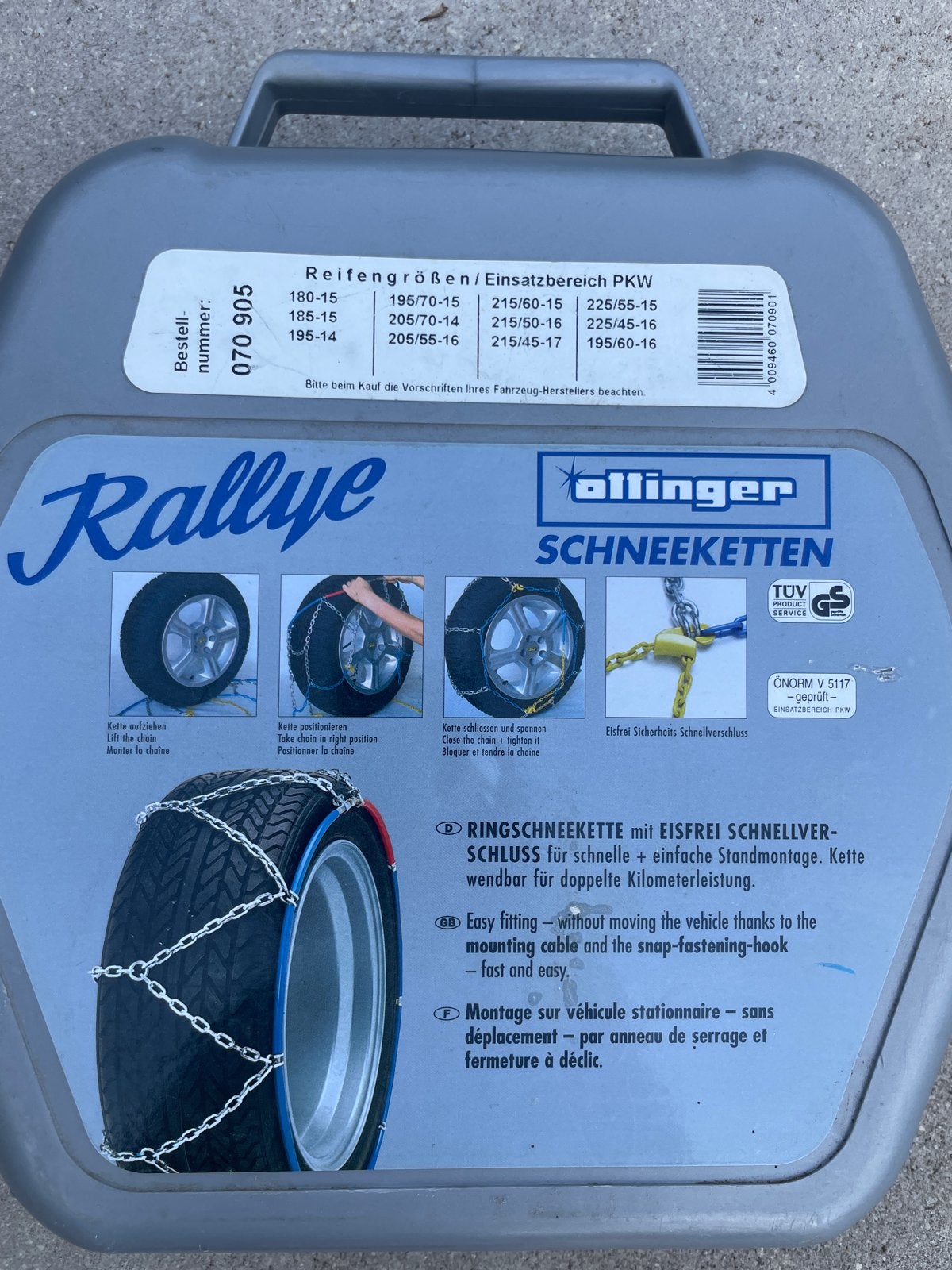 Ollinger Rallye Sneeuwkettingen - Diverse maten, Ophalen, Zo goed als nieuw