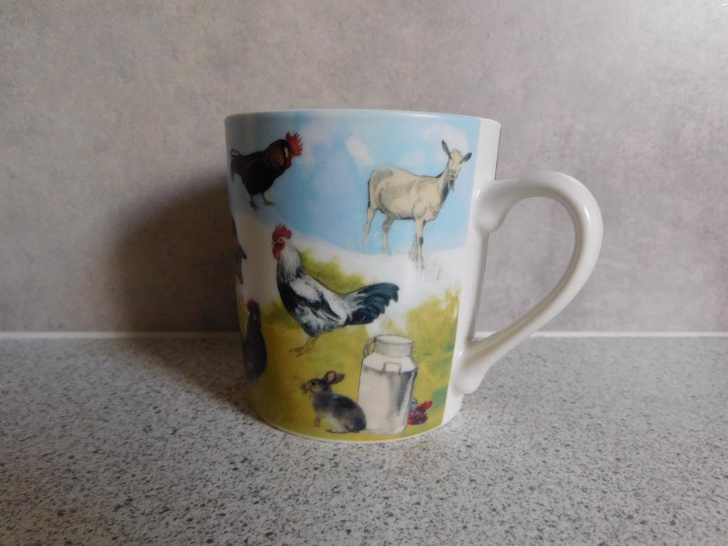 Mok 240 ml. Erf Boerderijdieren Rien Poortvliet, Ophalen of Verzenden, Zo goed als nieuw, Overige stijlen, Kop(pen) en/of Schotel(s)