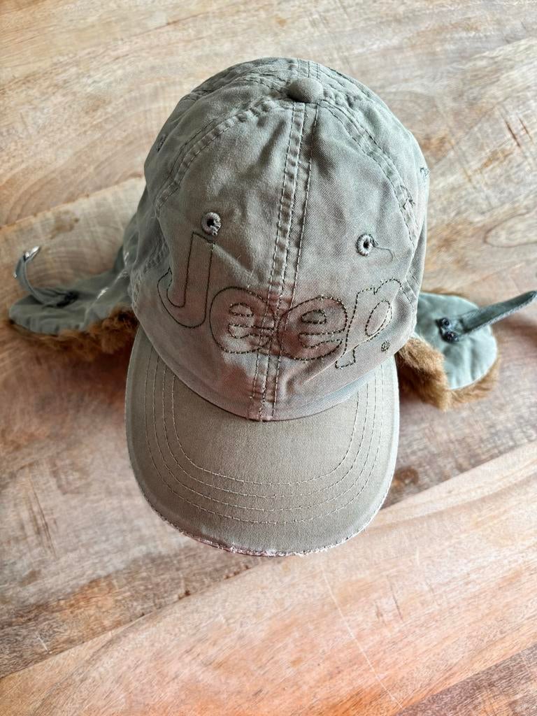 Warme Jeep pet/muts voor kinderen, Ophalen of Verzenden, Zo goed als nieuw, Jongetje of Meisje, Pet
