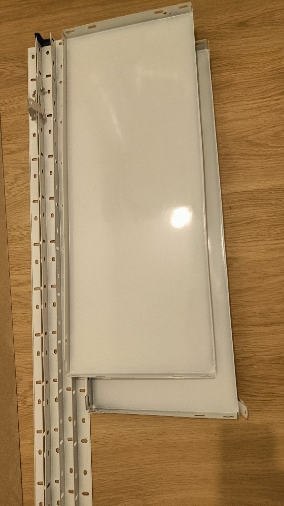 Stellingkast 4 planken metaal wit 150x75x30, Huis en Inrichting, Ophalen, Gebruikt