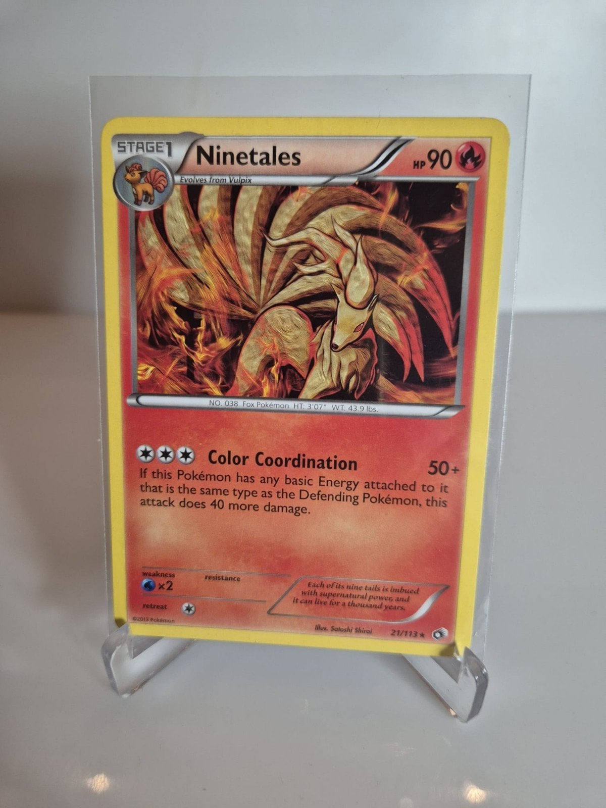 POKEMON KAART; NINETALES, 21/113, Ophalen of Verzenden, Zo goed als nieuw