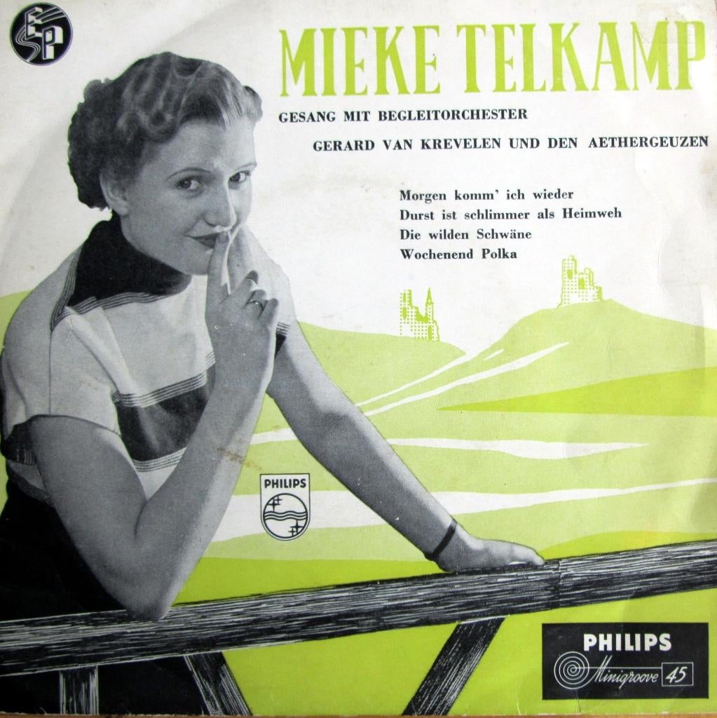 1955    Mieke Telkamp   Morgen Komm'Ich Wieder EP     , Verzenden, Overige genres, 7 inch, Zo goed als nieuw