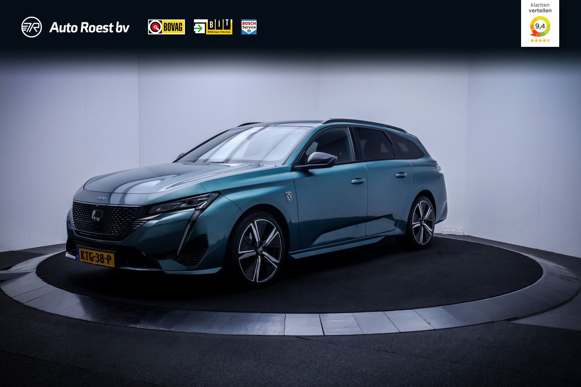 Peugeot 308 SW 1.2T Aut. GT-Pack MATRIX LED | 360 CAM | ACC, Gebruikt, Zwart, 1199 cc, Leder en Stof