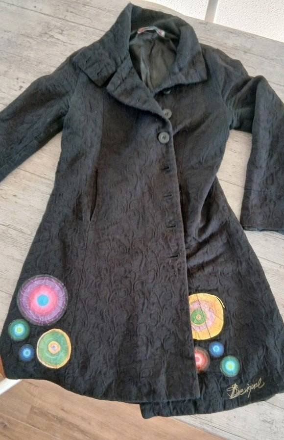 Desigual mantel 42, Verzenden, Gedragen, Maat 42/44 (L), Zwart