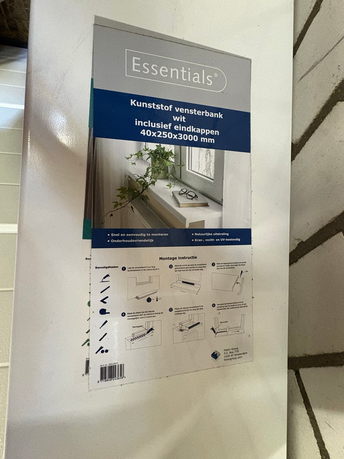 kunststof vensterbank wit essentials, Ophalen, Minder dan 80 cm, Overige typen, Nieuw