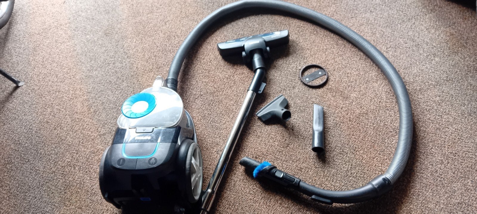 Philips PowerPro Compact stofzuiger met reservoir, Inclusief accessoires, Gebruikt, Philips, Ophalen of Verzenden