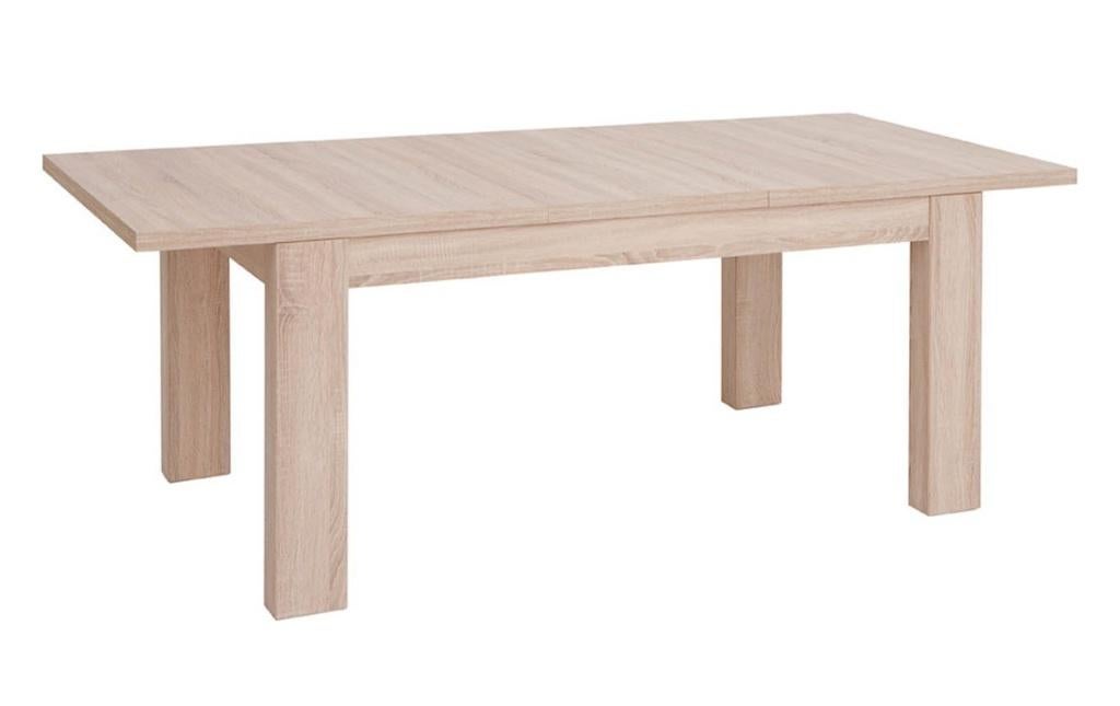 Sonoma eiken eettafel met verlengbaar bovenblad NIEUW OP=OP!, Overige materialen, Vier personen, Rechthoekig, Verlengbaar blad, uitschuifbaar, afmeting vergroten, nieuw