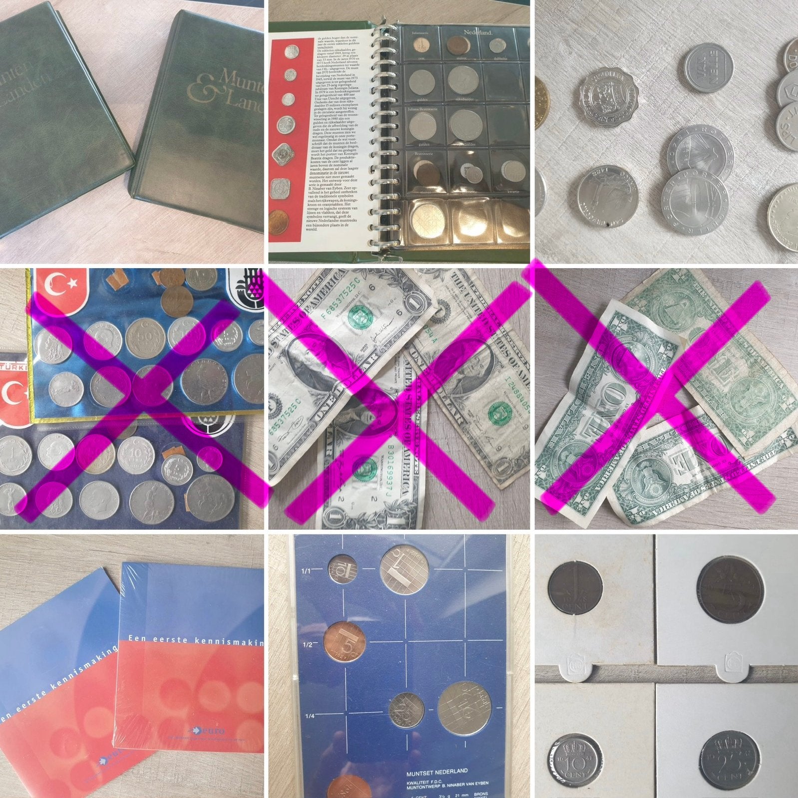 muntenverzameling zilver + munten album Nederland buitenland, Ophalen, Nederland en Buitenland, Munten en Bankbiljetten