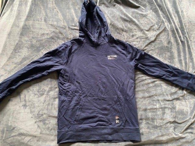 Retour donkerblauwe capuchonsweater, maat 158/164, Kinderen en Baby's, Kinderkleding | Maat 158, Trui of Vest, Ophalen of Verzenden