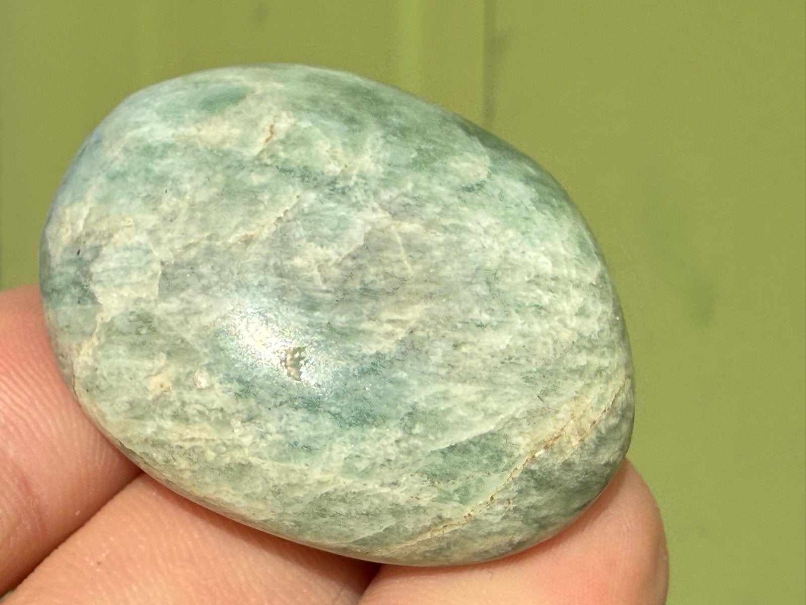 Amazoniet handsteen mineralen Madagaskar HSP steen, Ophalen of Verzenden, Mineraal