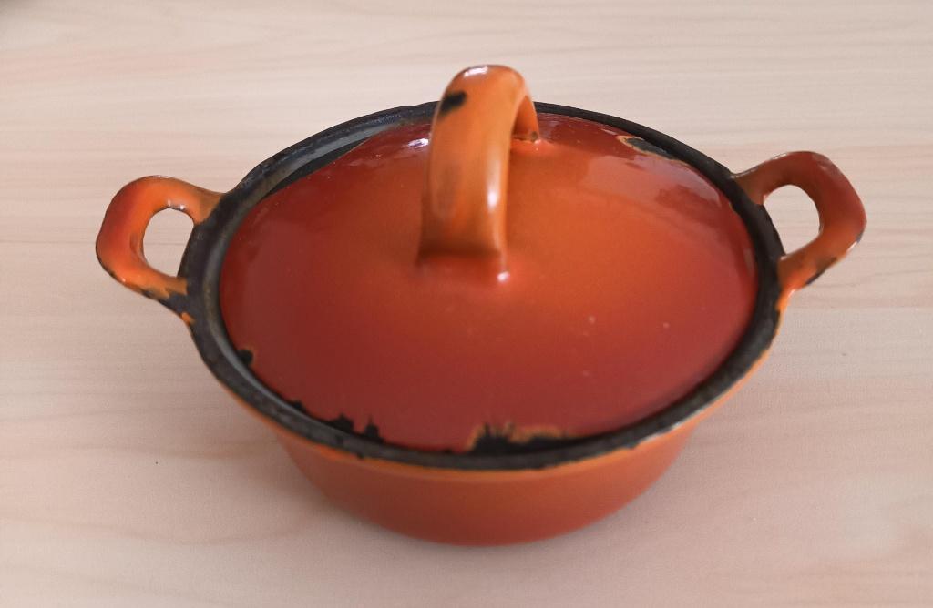 Braadpannetje DRU emaille voor kinderfornuisje, jaren 40/50, Antiek en Kunst, Ophalen of Verzenden