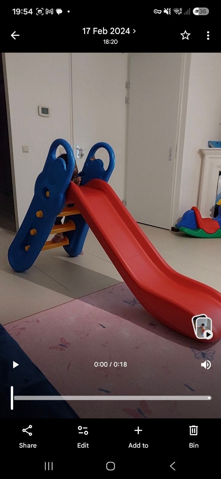 BIG Fun-Slide Kinderglijbaan rood/blauw, Ophalen, Zo goed als nieuw, Glijbaan