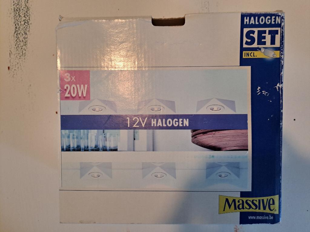 Massive Halogen lampenset onder keueken kastjes NIEUW!!! Wit, Ophalen, Halogeen, Metaal of Aluminium, Nieuw