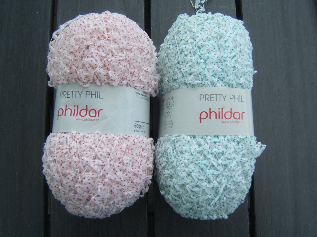 20 bollen breigaren van Phildar Pretty Phil in 2 kleuren, Ophalen of Verzenden, Nieuw, Breien of Haken, Wol of Garen