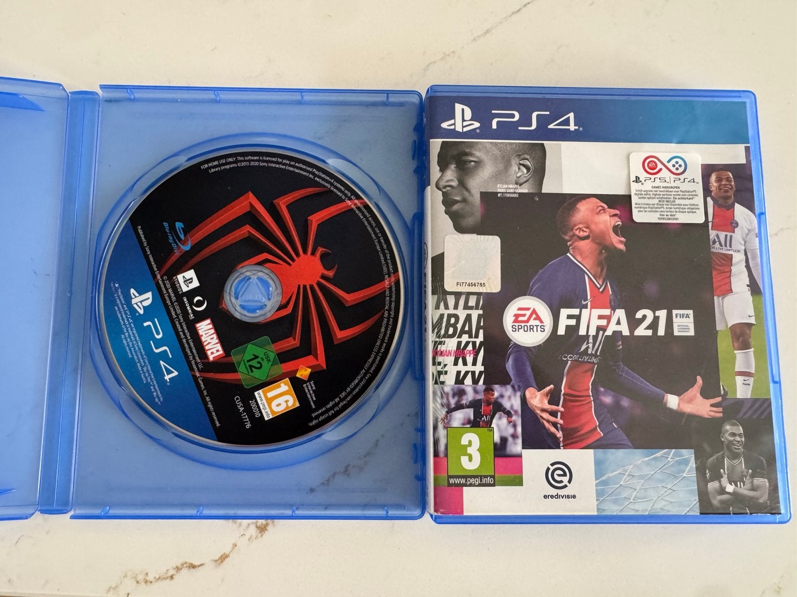 PS4 Spiderman Miles Morales en FIFA 21 - Games Bundel, Spelcomputers en Games, Games | Sony PlayStation 4, Avontuur en Actie, Online