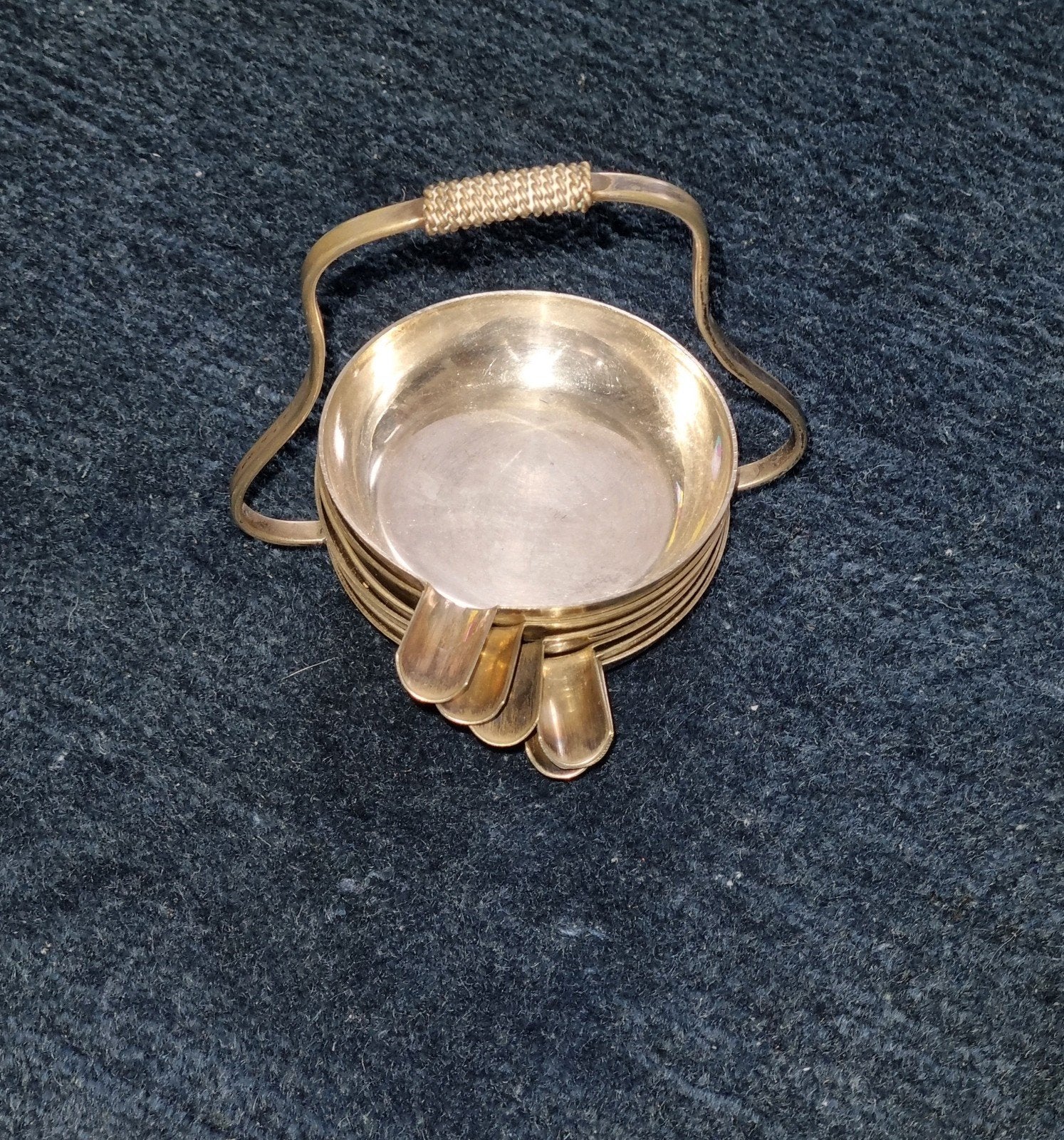 Vintage verzilverde stapelbare asbakken, Ophalen of Verzenden, Gebruikt, Zilver, Dame