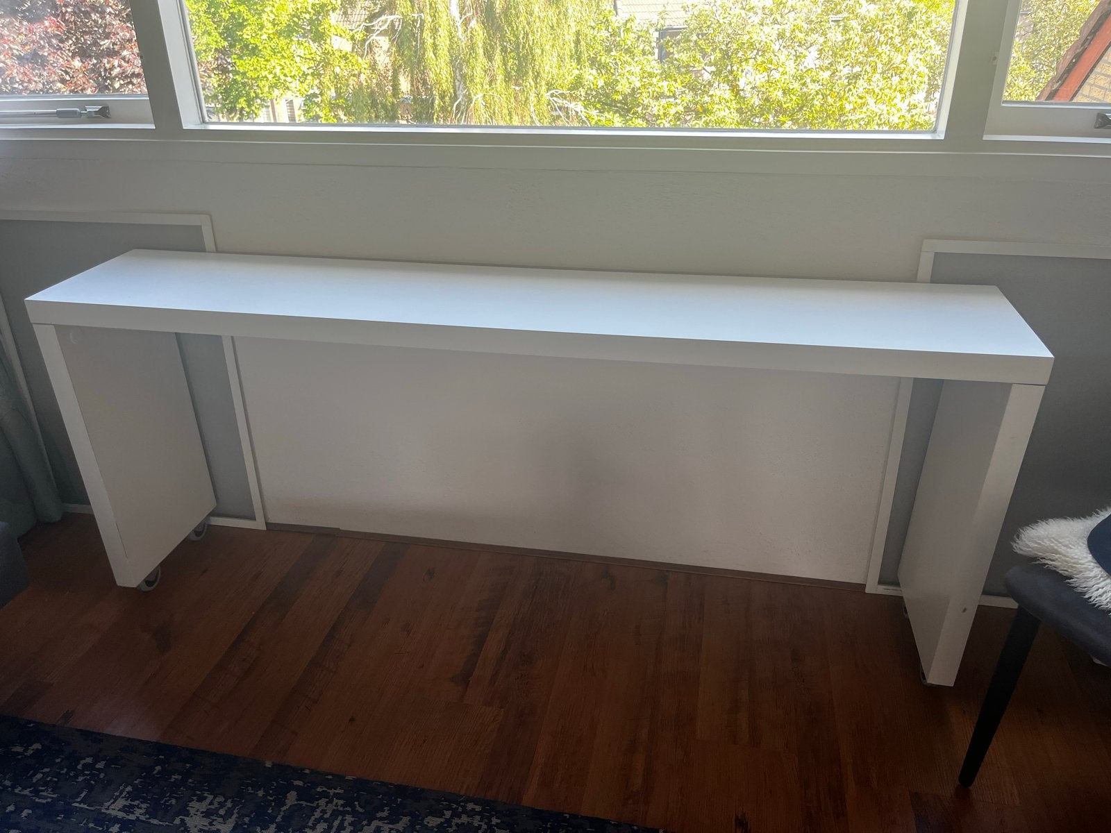 IKEA Overzettafel op wieltjes - Ideaal voor bed of als sidet, Ophalen of Verzenden, Gebruikt, 25 tot 50 cm, Rechthoekig