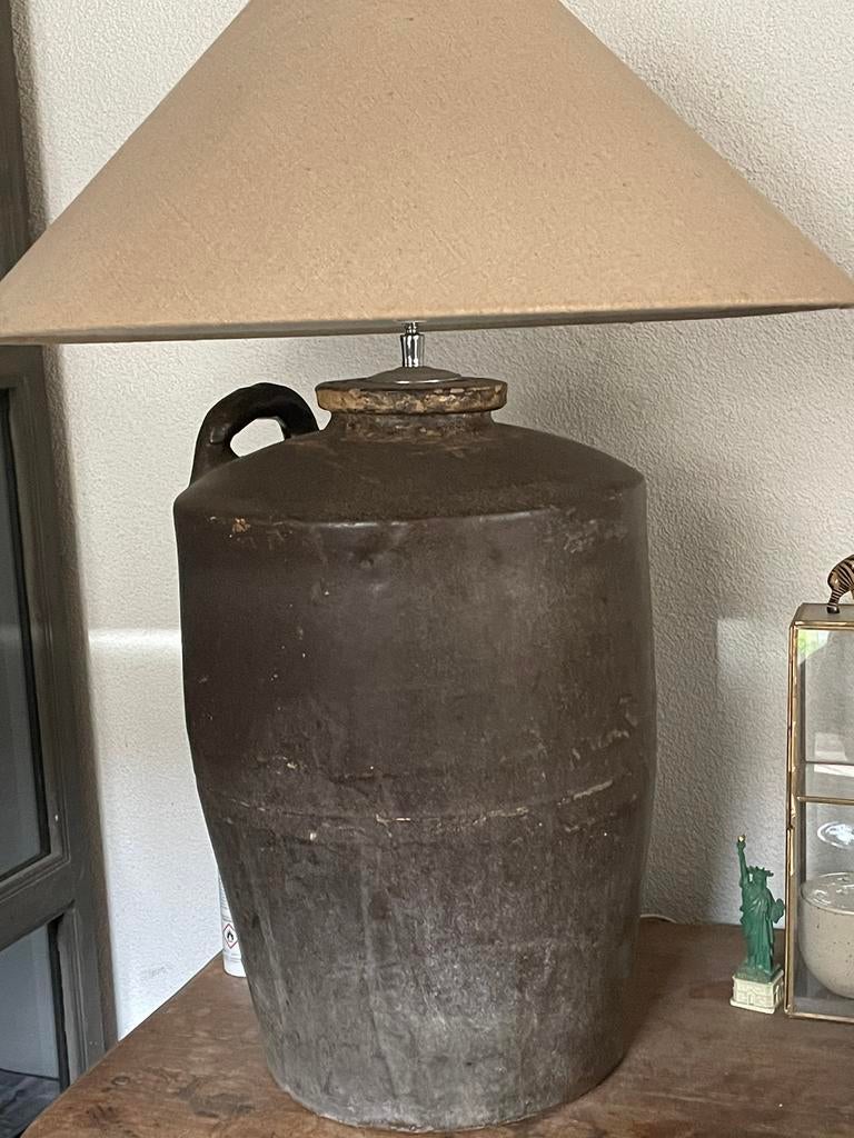 Kruiklamp Chinese kruiklamp stoer sober, Huis en Inrichting, Lampen | Tafellampen, Ophalen, Gebruikt, 50 tot 75 cm