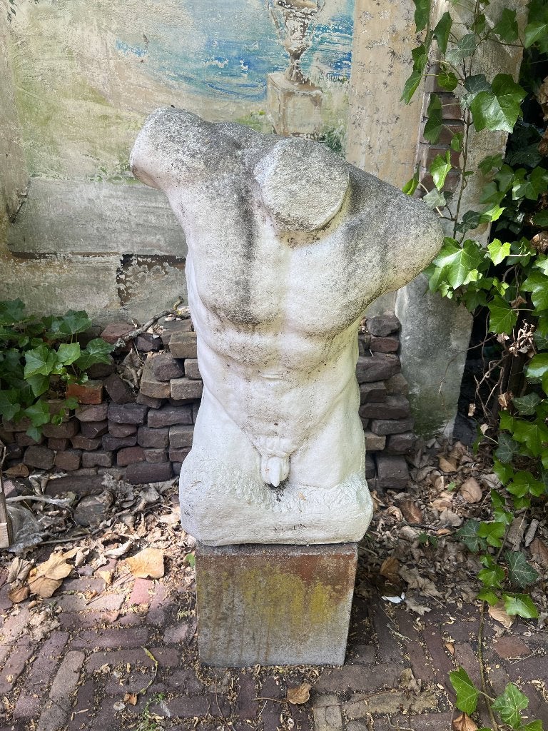 Romeins tuinbeeld - 75cm hoog, Tuin en Terras, Ophalen, Gebruikt, Beton, Mensenbeeld